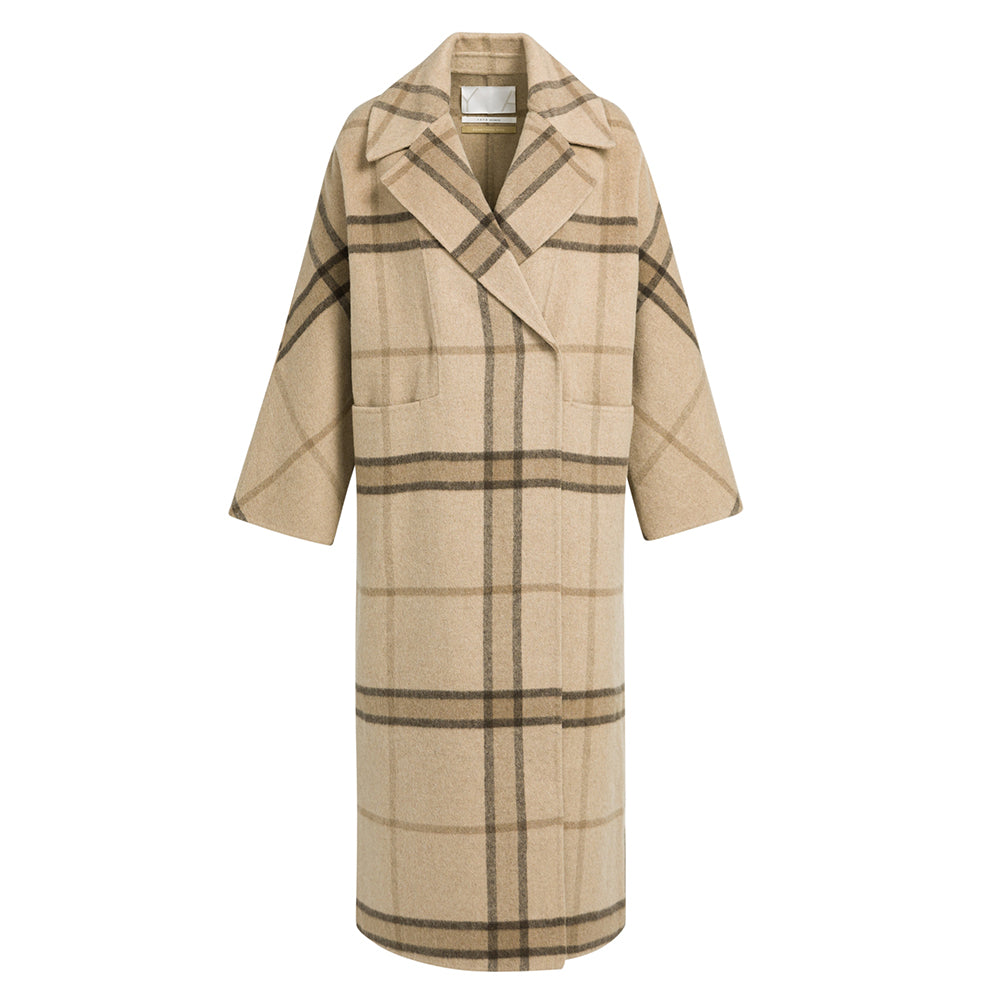 YAYA Karierter Oversize-Mantel