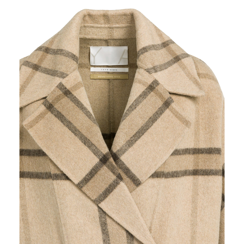 YAYA Karierter Oversize-Mantel