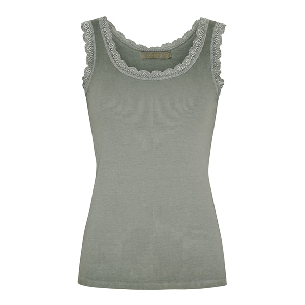 MdcAngeline Spitzentop Oliv