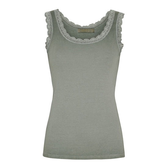MdcAngeline Spitzentop Oliv