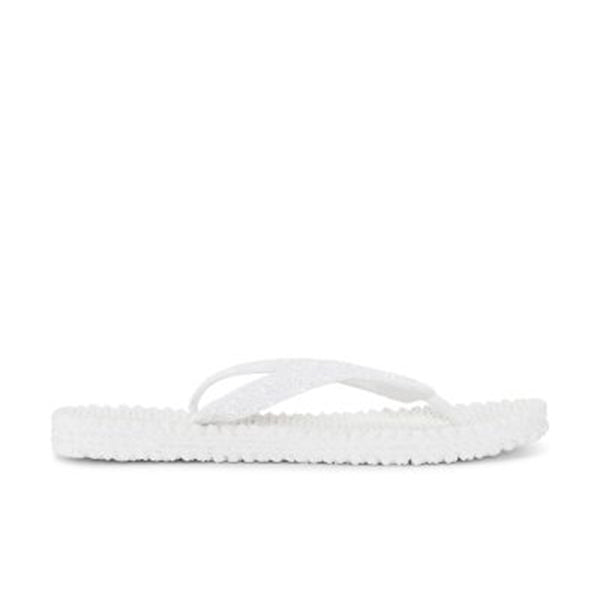 IJH Flip Flop Big Glitter White