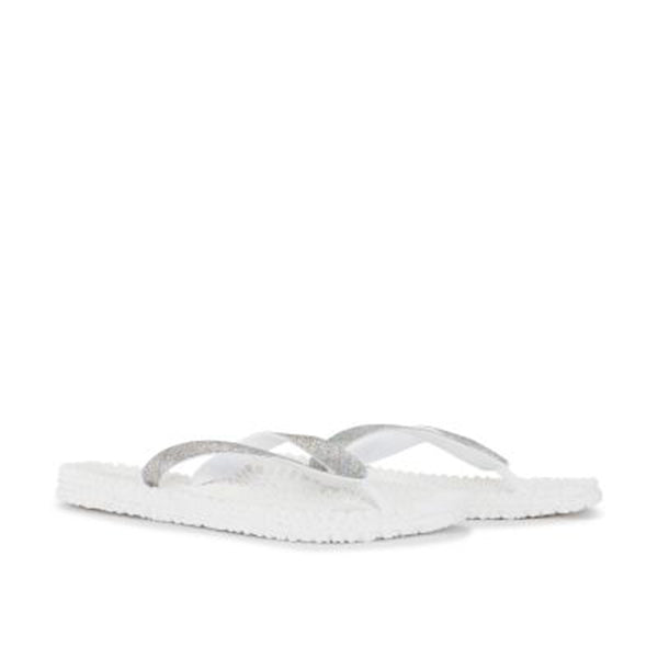 IJH Flip Flop Big Glitter White