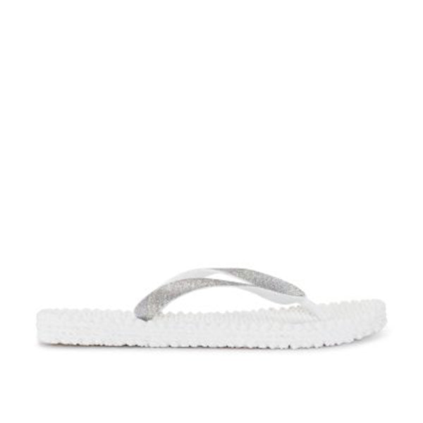 IJH Flip Flop Big Glitter White