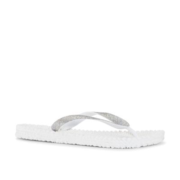 IJH Flip Flop Big Glitter White