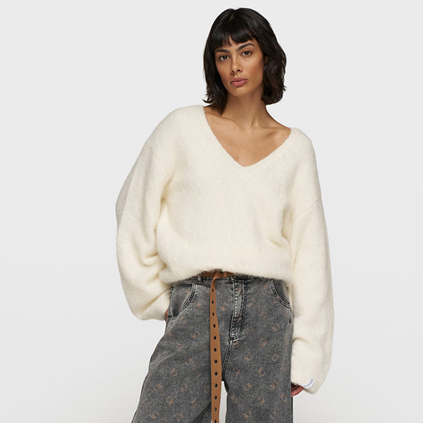 10Days Pleat Hairy Knit Sweater