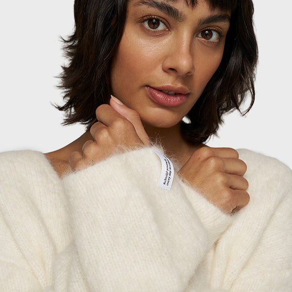 10Days Pleat Hairy Knit Sweater