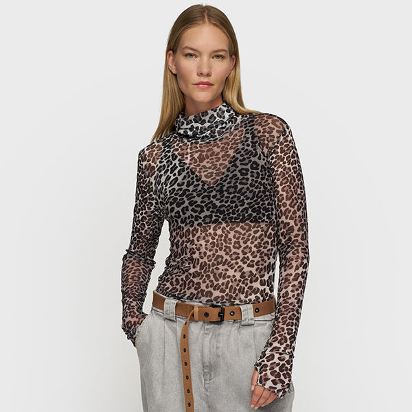 10 Days Mesh Shirt Leopard