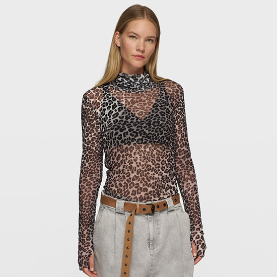 10 Days Mesh Shirt Leopard