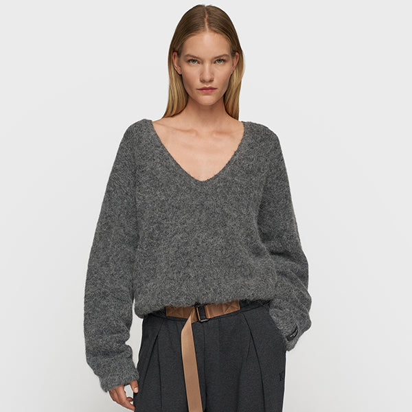 10Days pleat hairy knit sweater