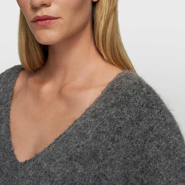 10Days pleat hairy knit sweater