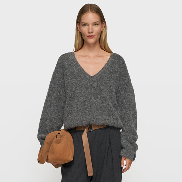 10Days pleat hairy knit sweater