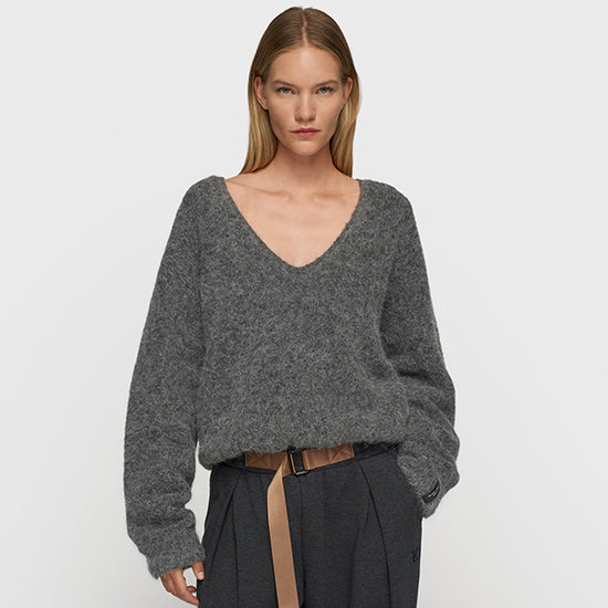 10Days pleat hairy knit sweater
