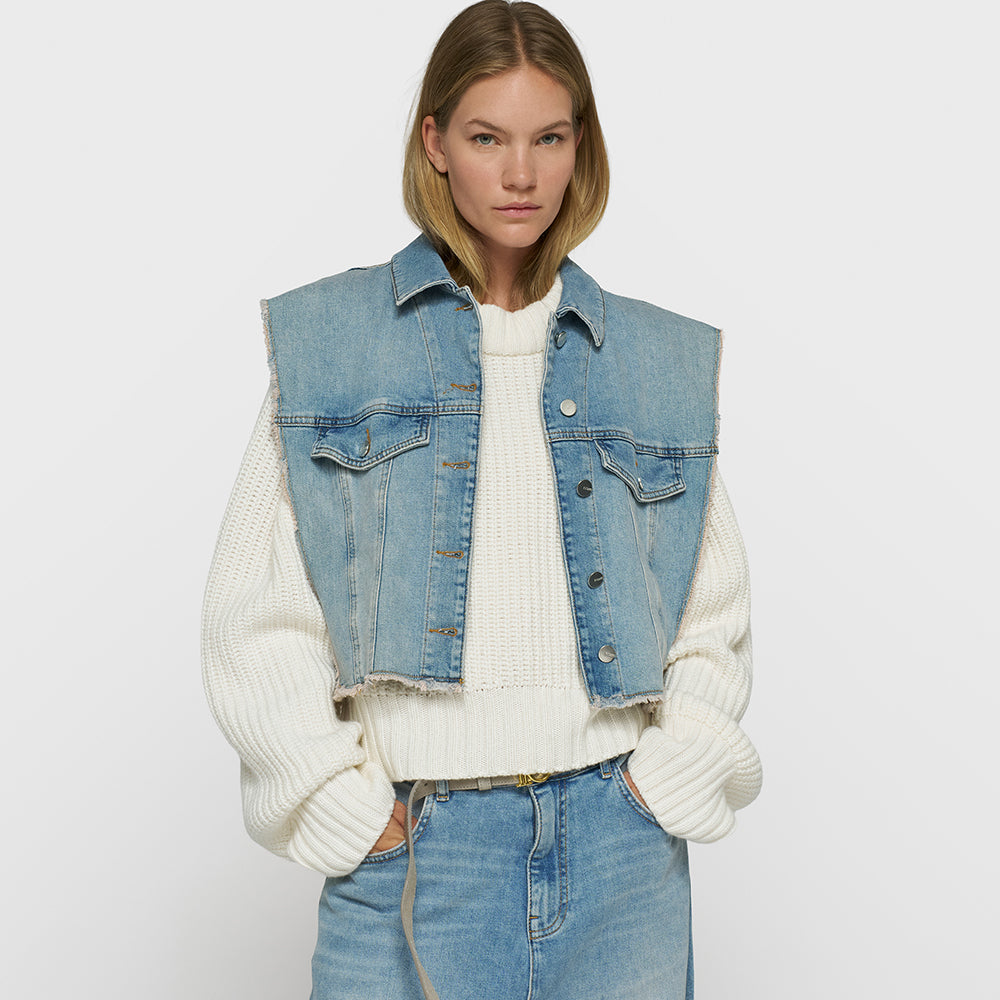 10 Days Cropped Denim Gilet