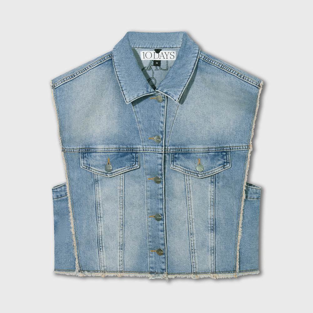 10 Days Cropped Denim Gilet