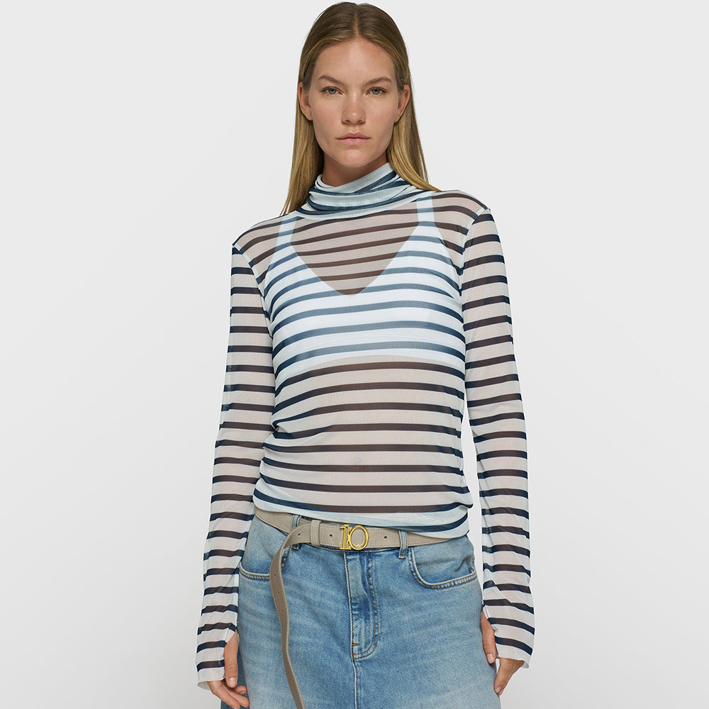 10 Days Mesh Longsleeve Stripes