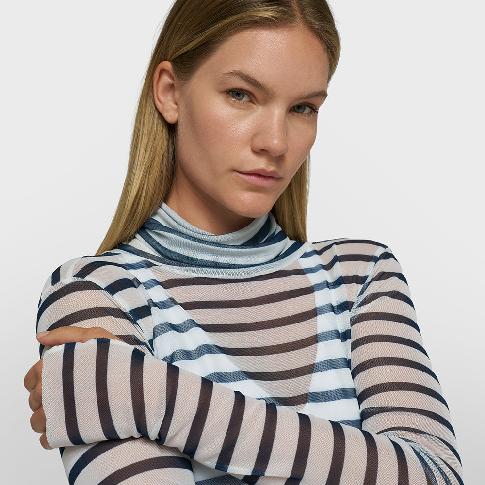 10 Days Mesh Longsleeve Stripes