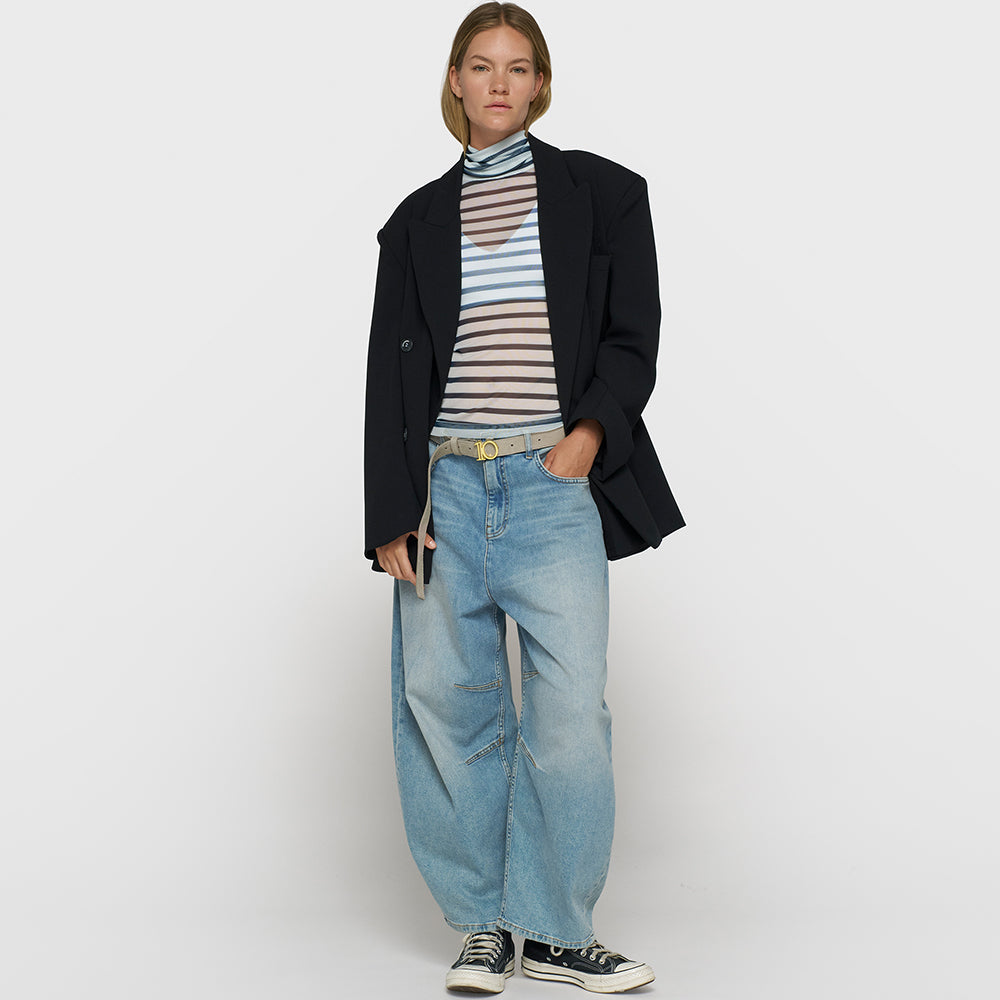 10 Days Mesh Longsleeve Stripes