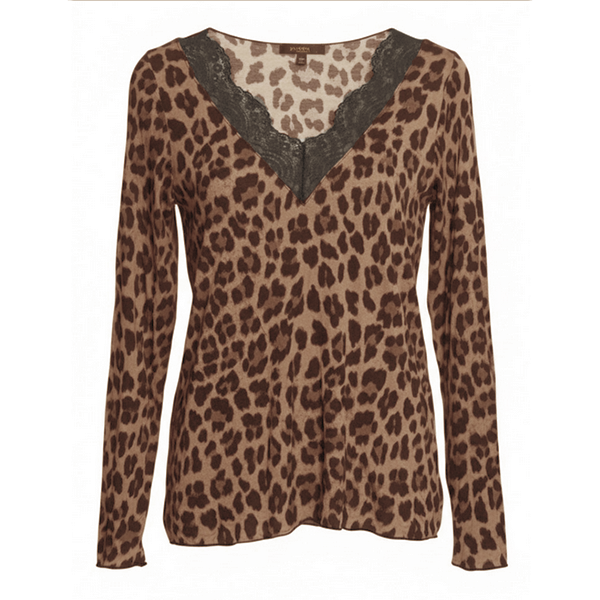 Longsleeve V-Neck Lace & Leo