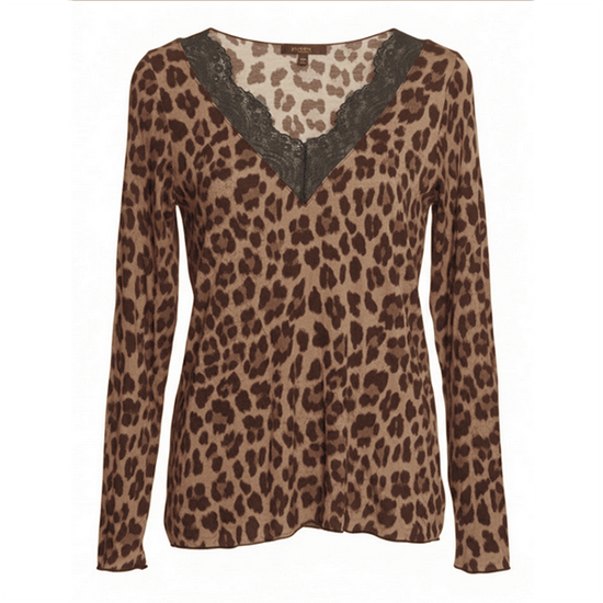 Longsleeve V-Neck Lace & Leo