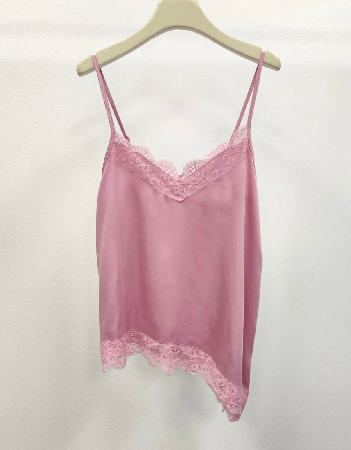 Lace Top Asymetrisch Rosa