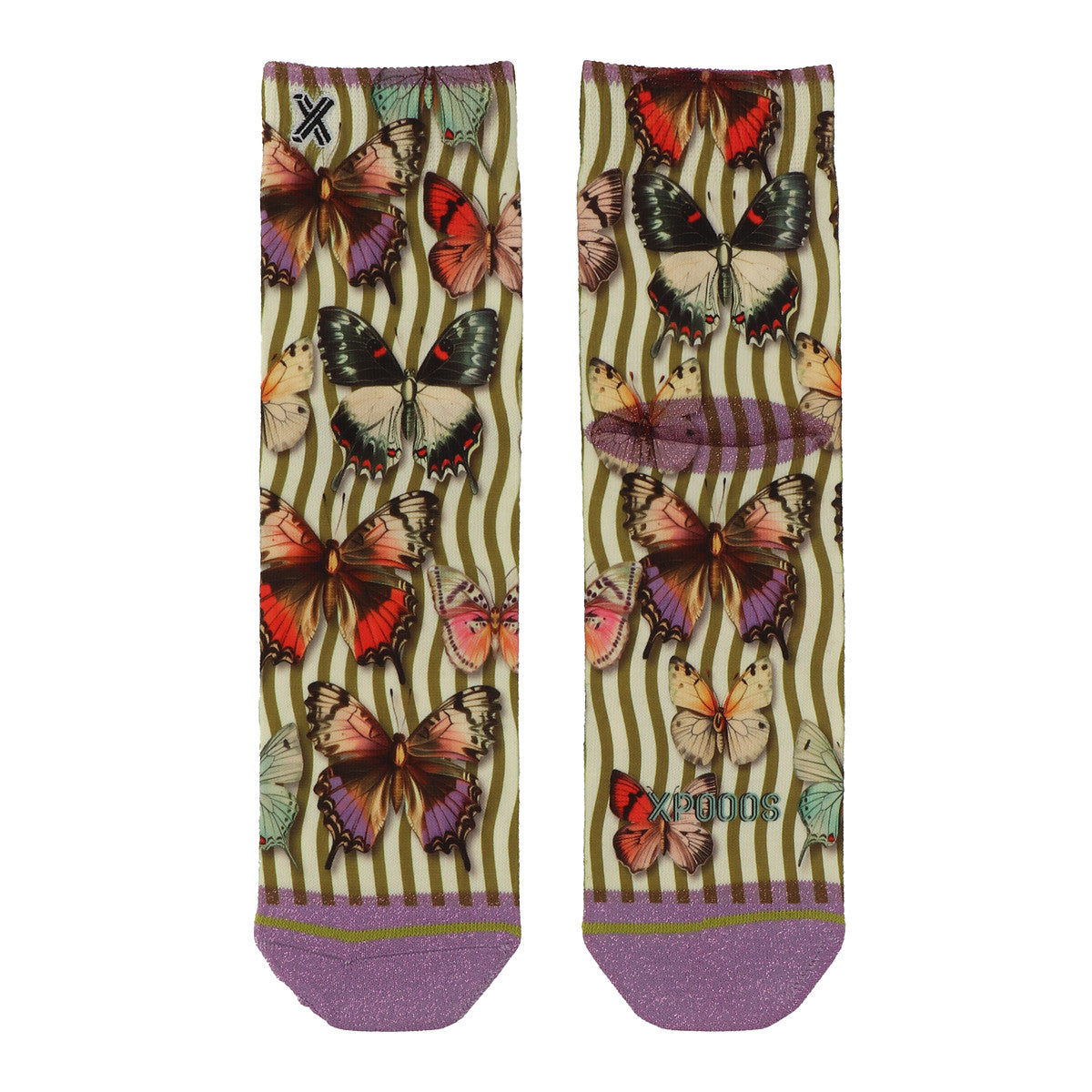 XPOOOS Women Short Socks Papillon
