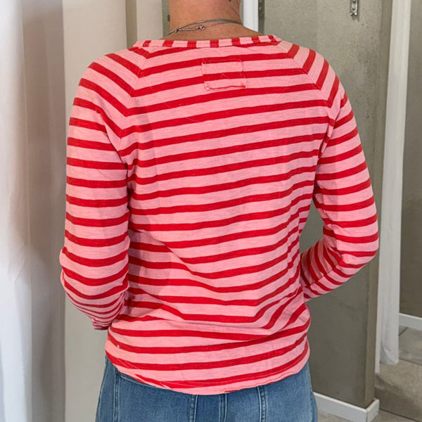 TSP Longsleeve Stripe Rosa/Rot