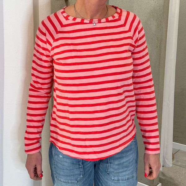 TSP Longsleeve Stripe Rosa/Rot