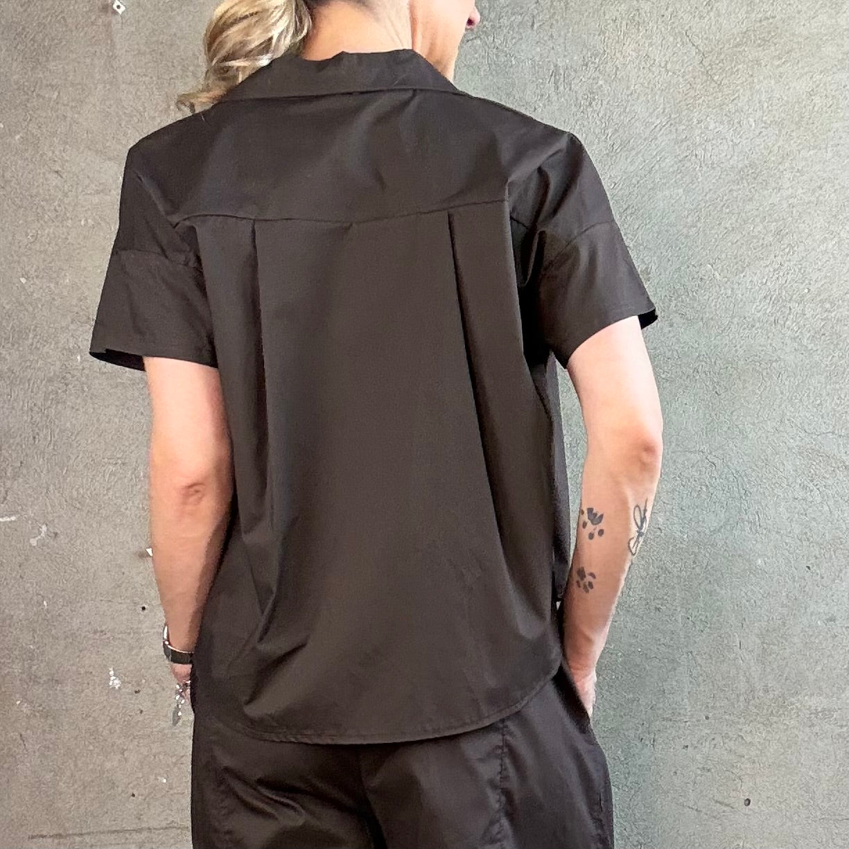 Bluse Kurzarm Popeline