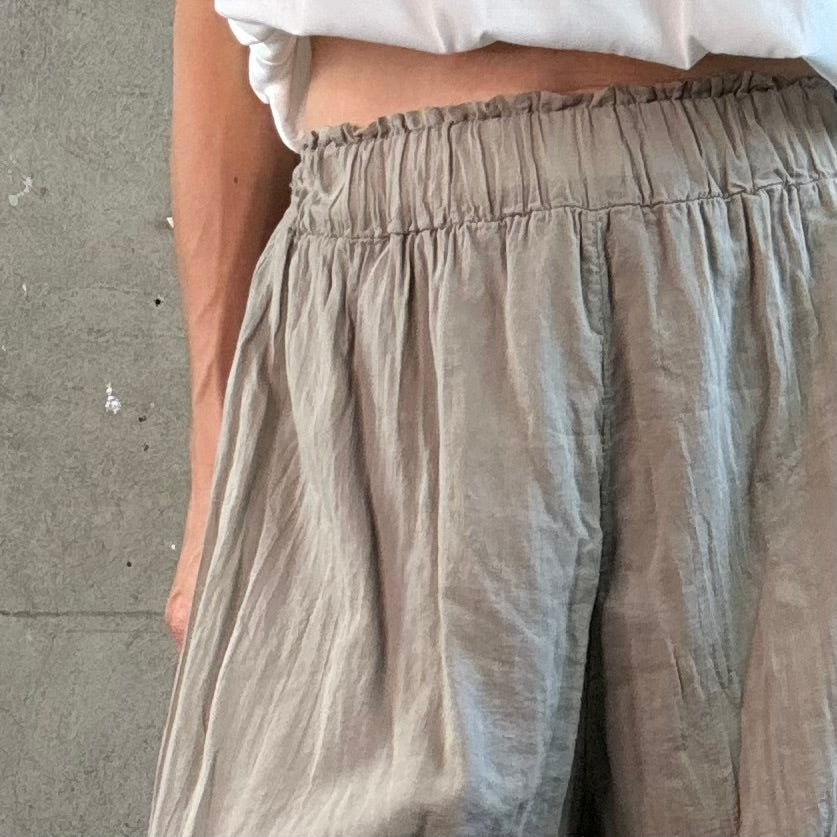 Weite Hose Taupe