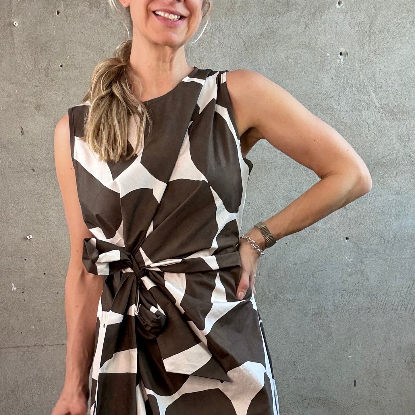 Wickelkleid in Marimekko-Optik