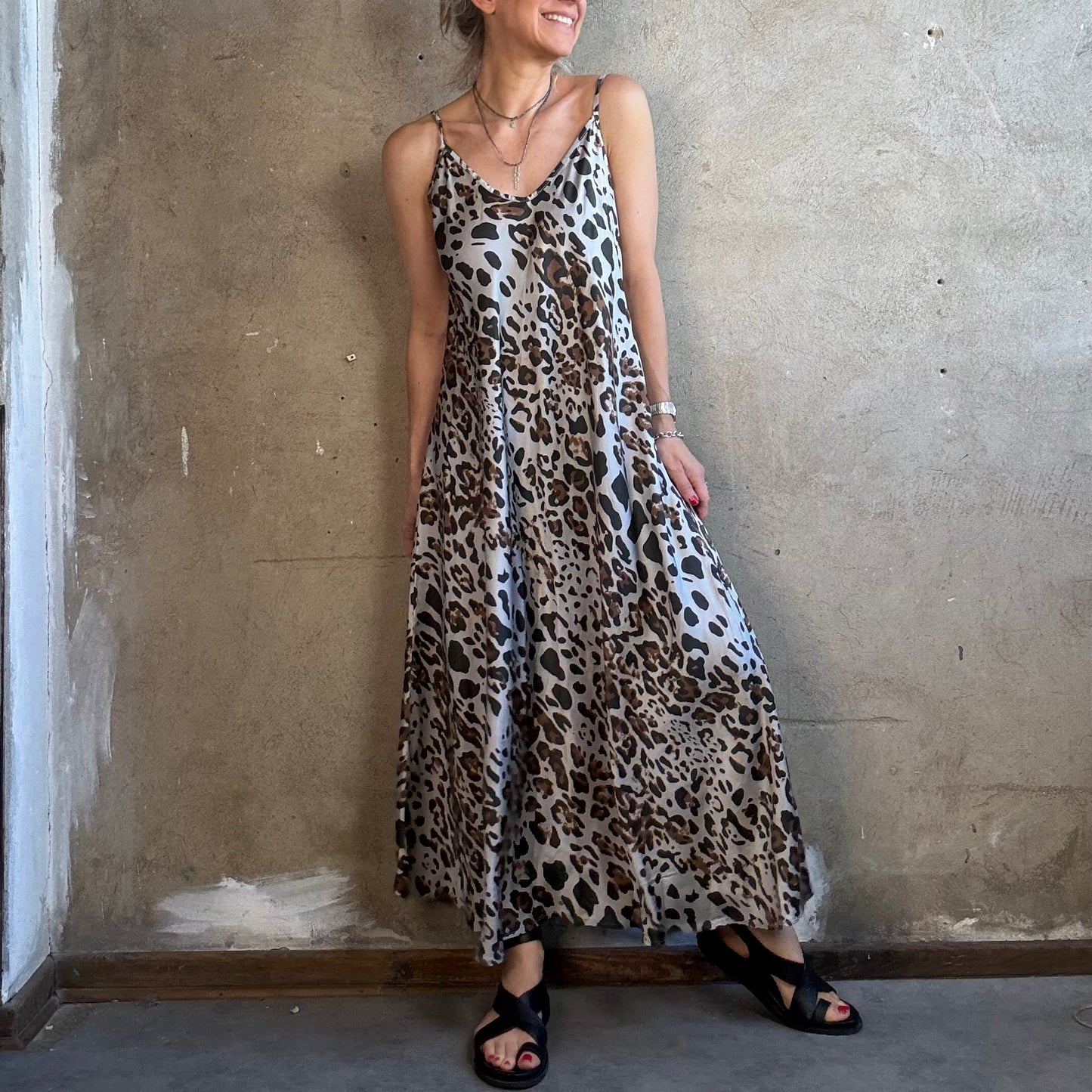 Satinträgerkleid  Leo