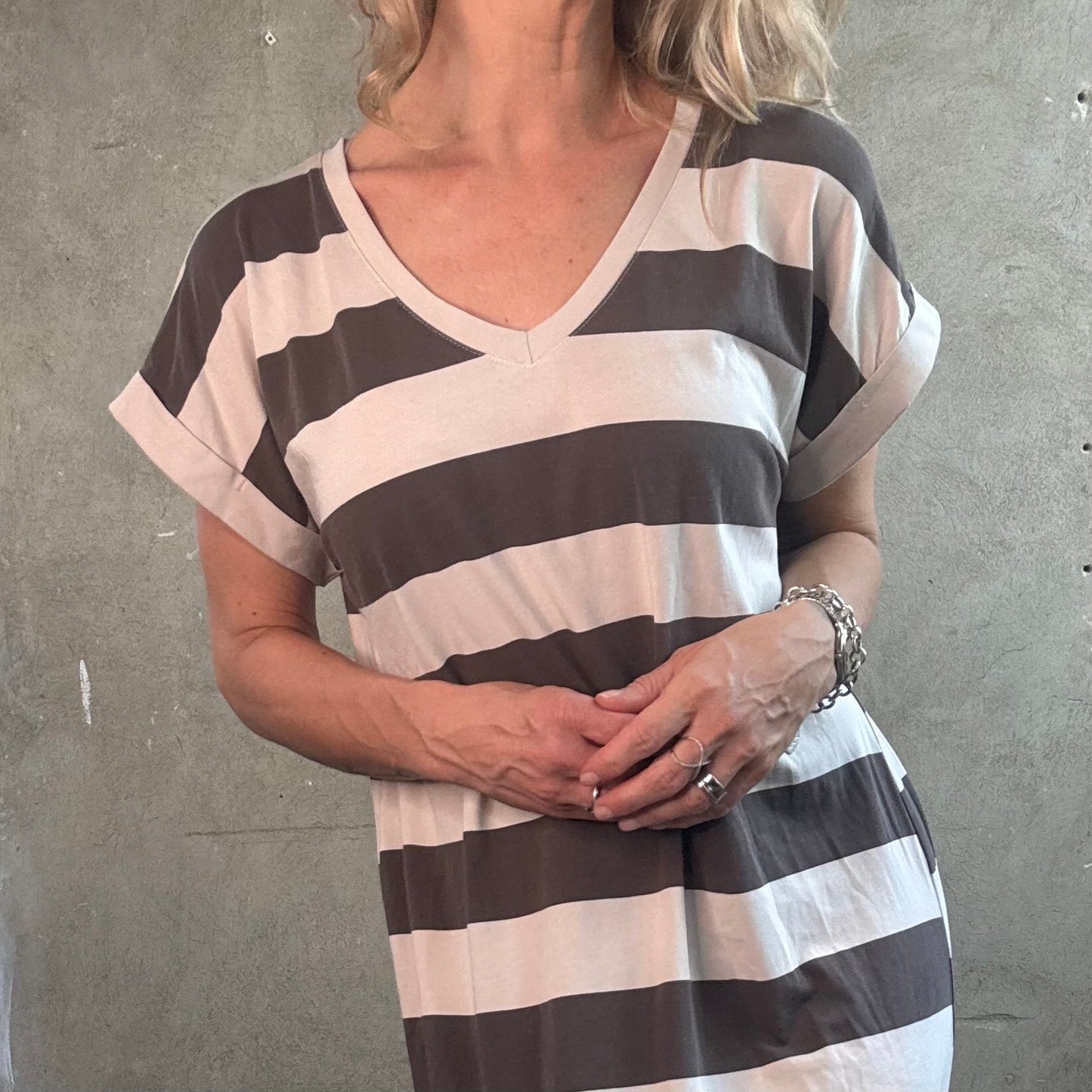 T-Shirt Kleid Stripe