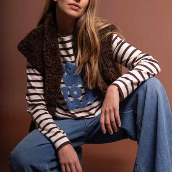 Streifenshirt Dont`t wait to be Happy