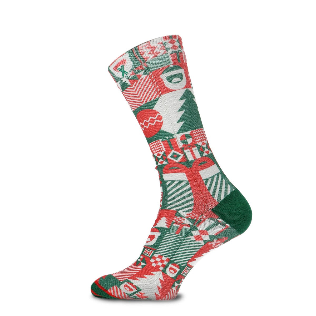 XPOOOS Xmas Block men's sock