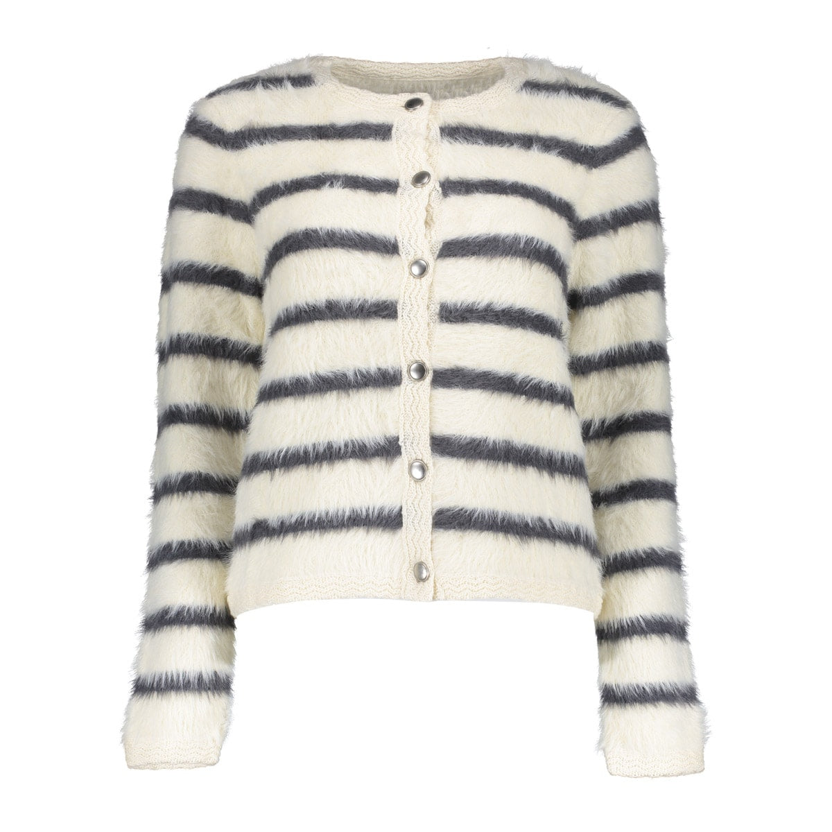 Geisha Strickjacke in Hairy-Optik