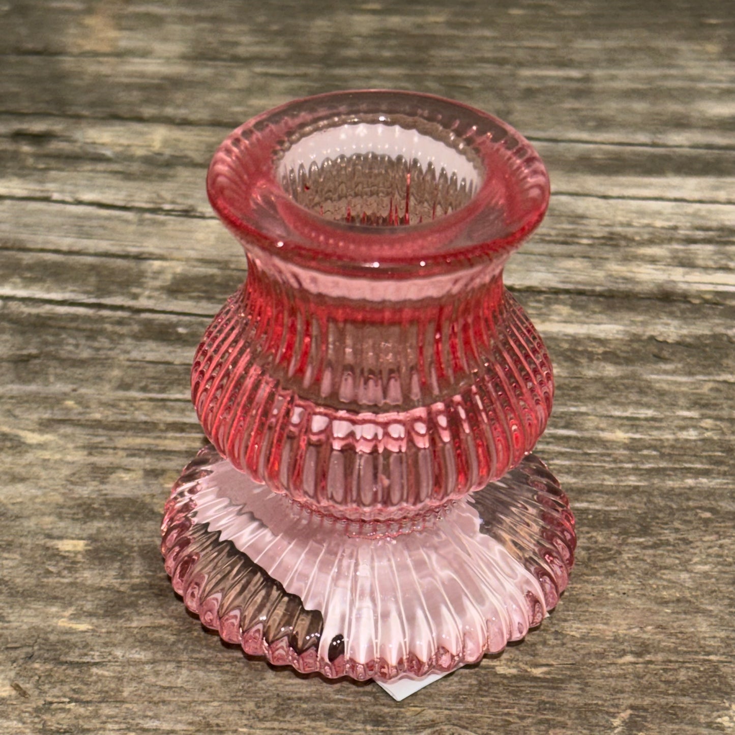 Glas Kerzenhalter Rosa