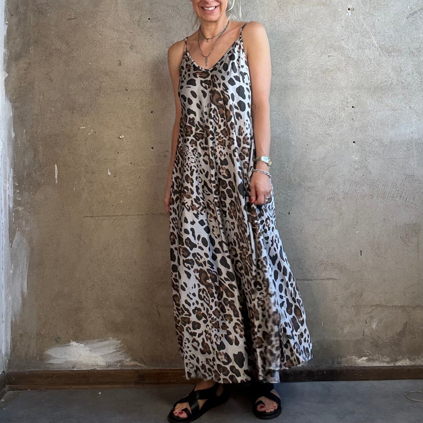 Satinträgerkleid  Leo