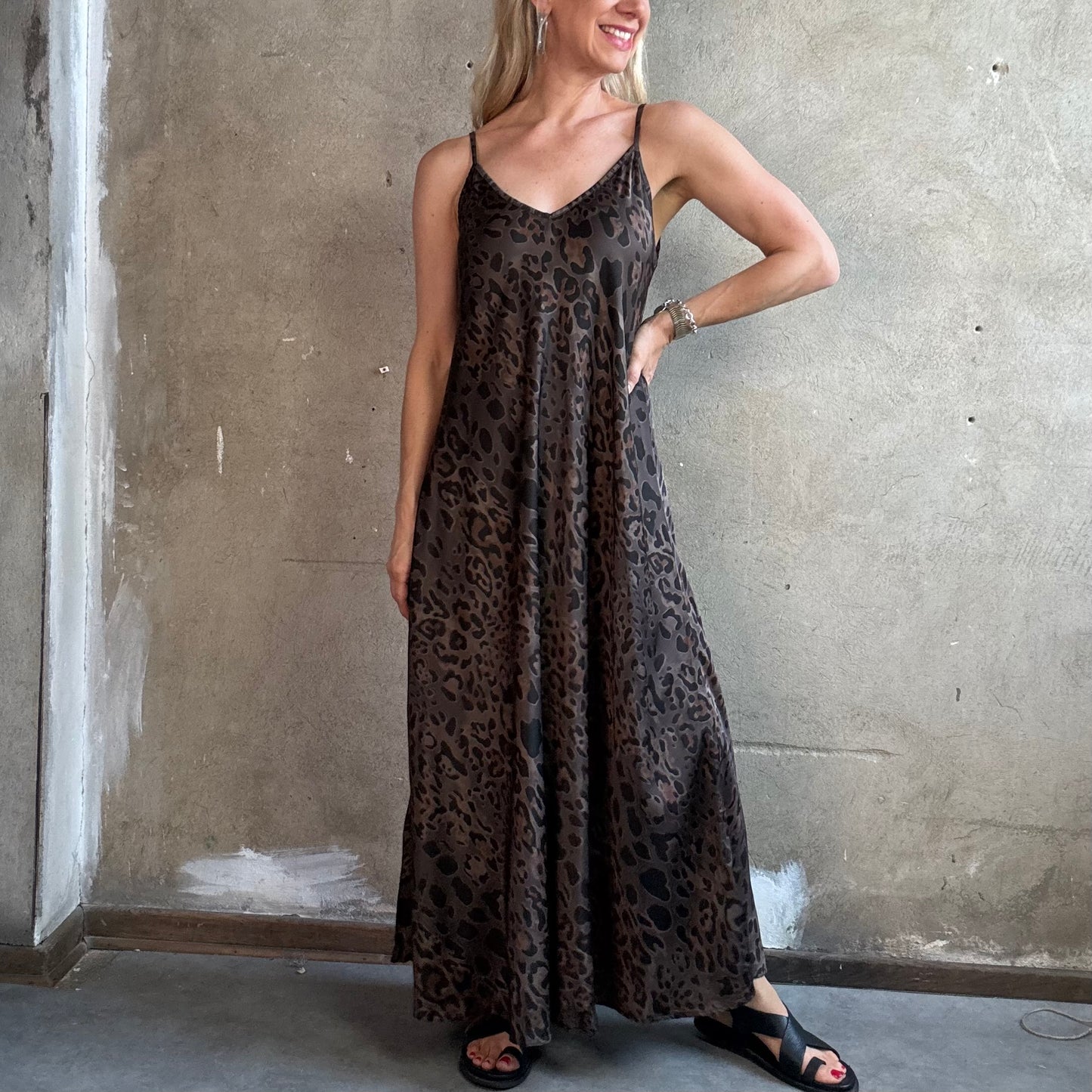 Satinträgerkleid  Leo