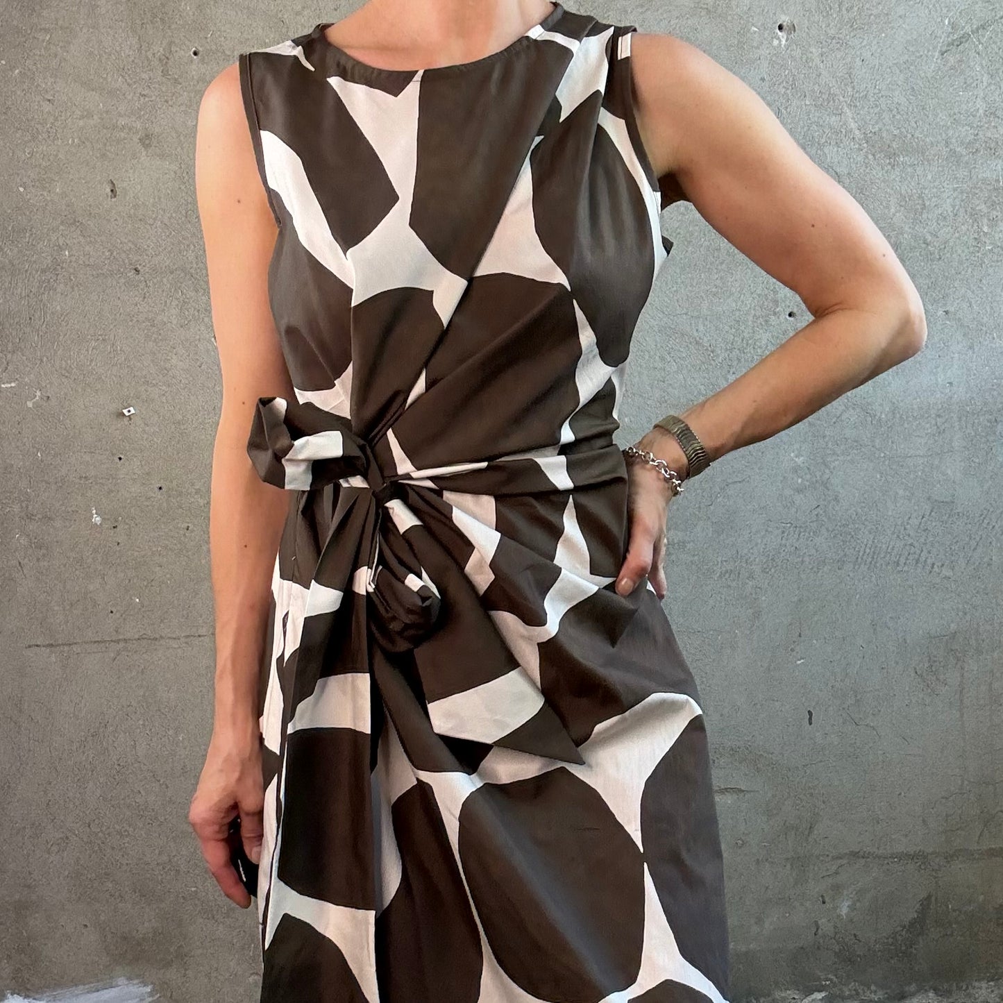 Wickelkleid in Marimekko-Optik