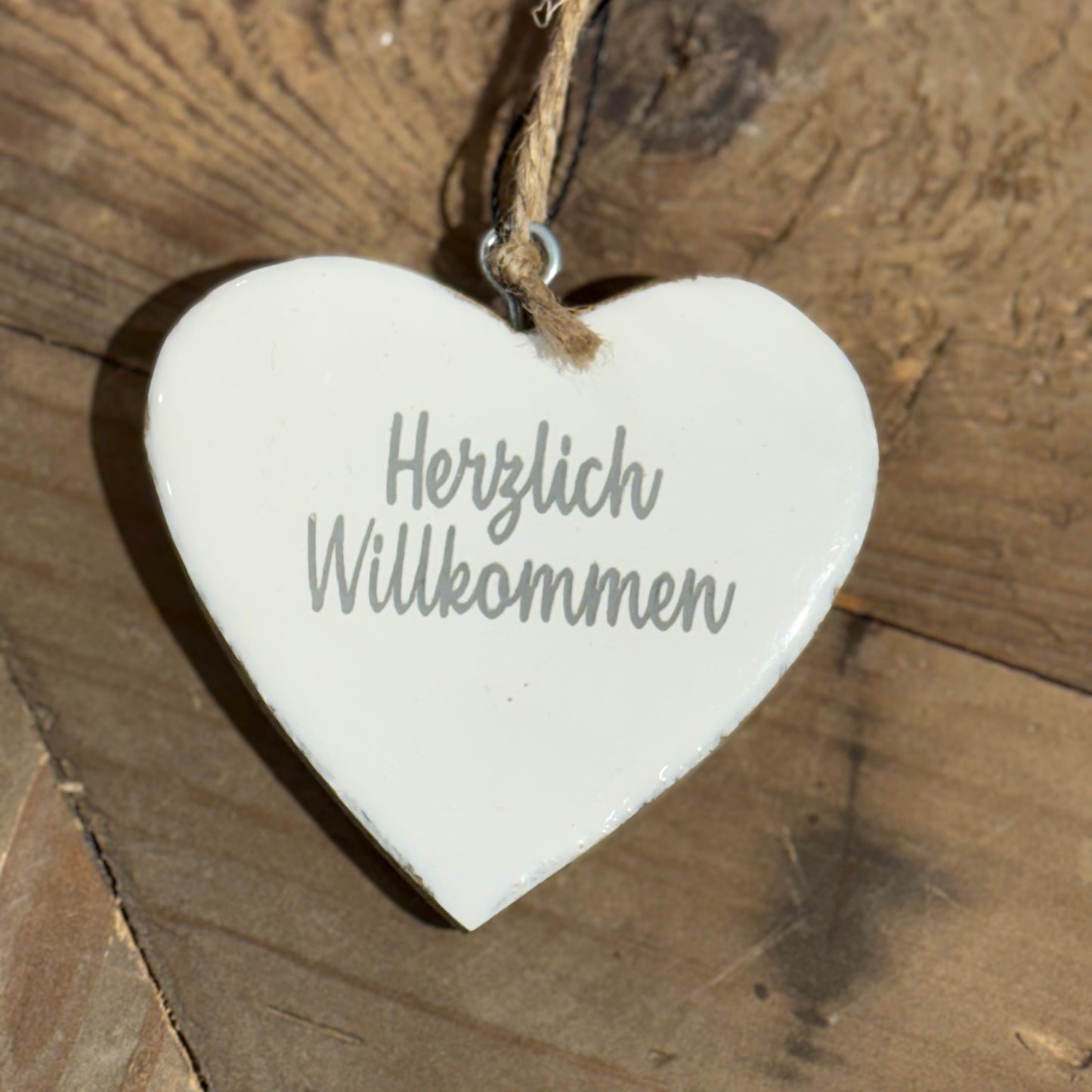 Herz-Hänger Herzlich Willkommen