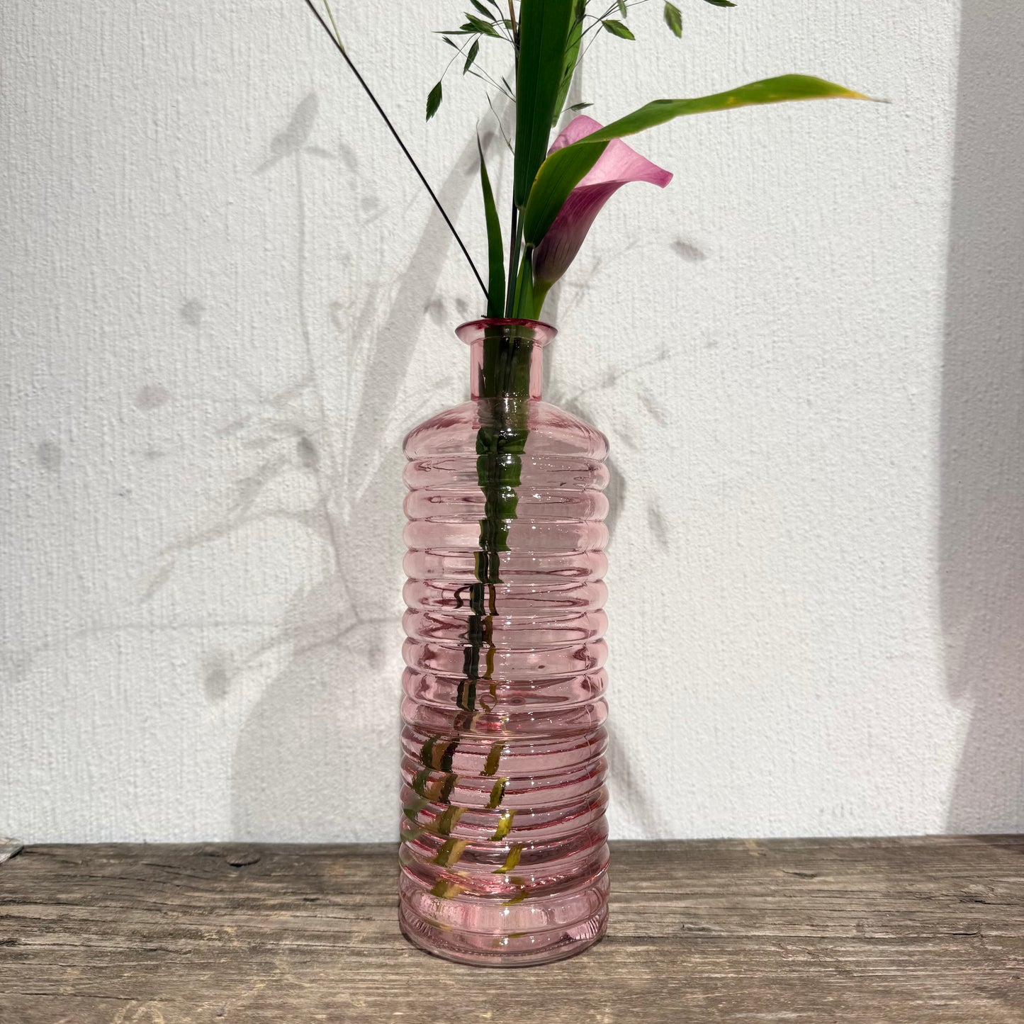 Glasflasche Rose