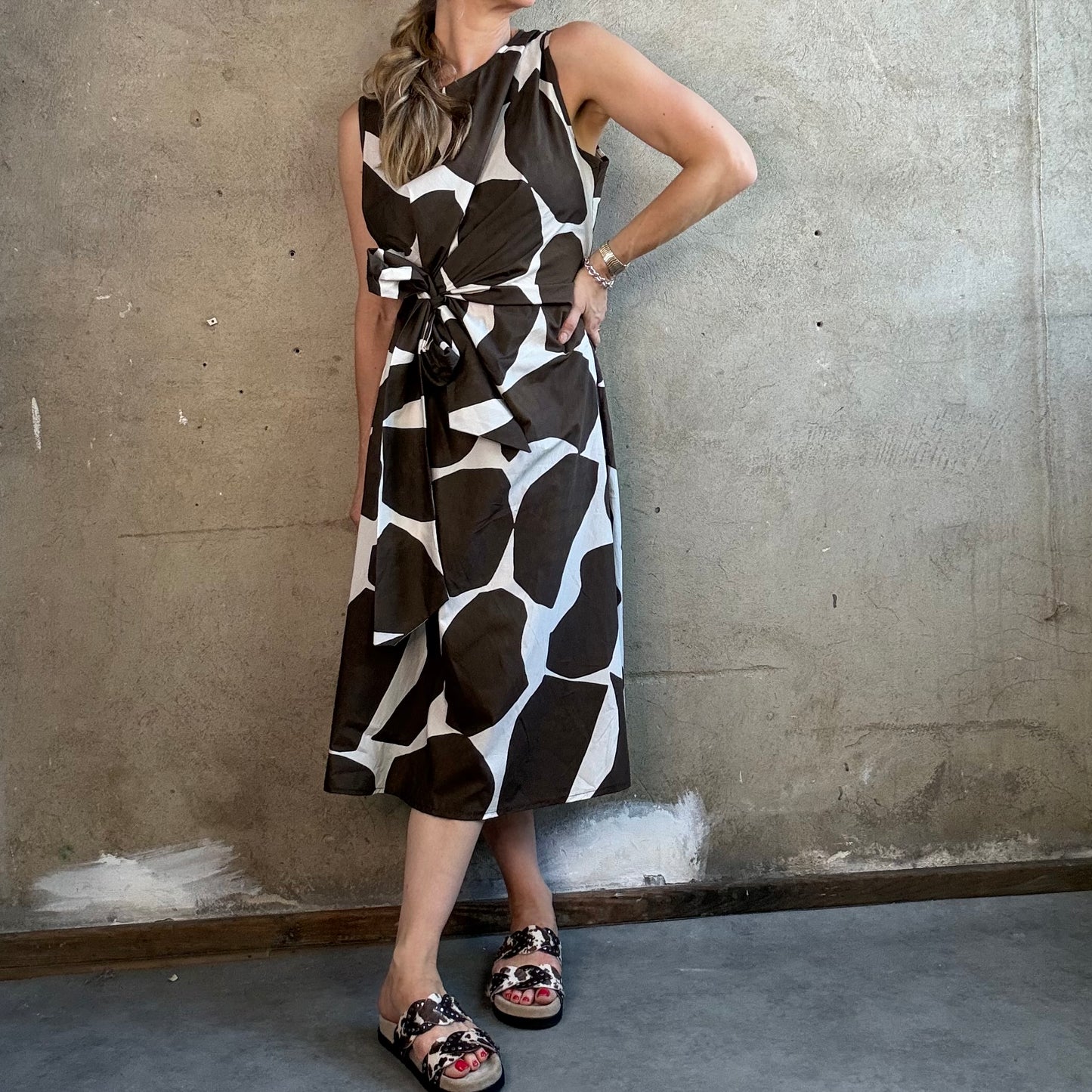 Wickelkleid in Marimekko-Optik