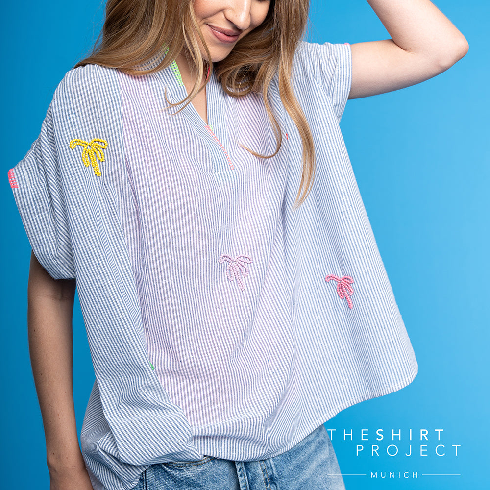 TSP Bluse Palmen-Perlen