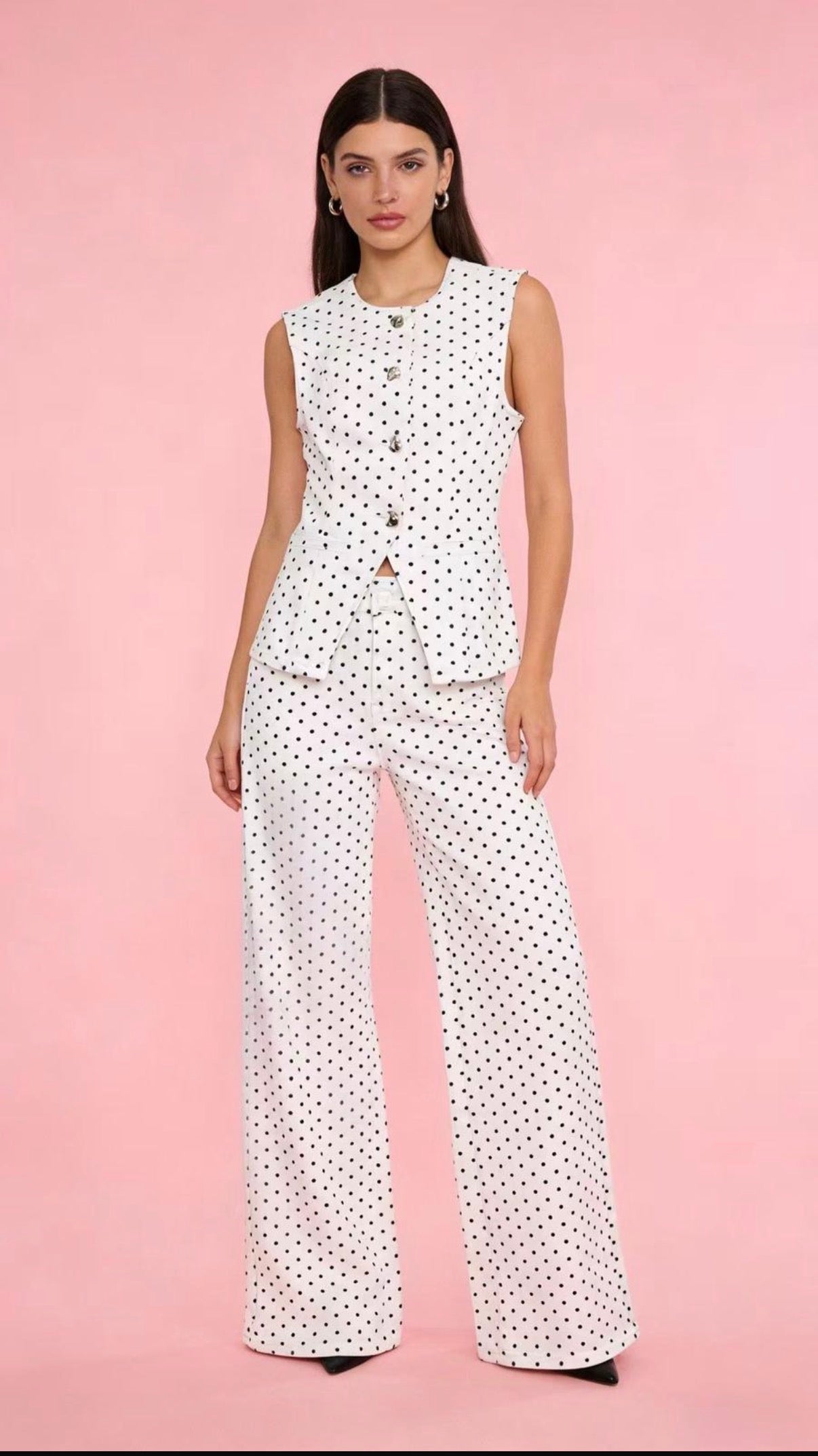 Jeans Weste Polka Dot