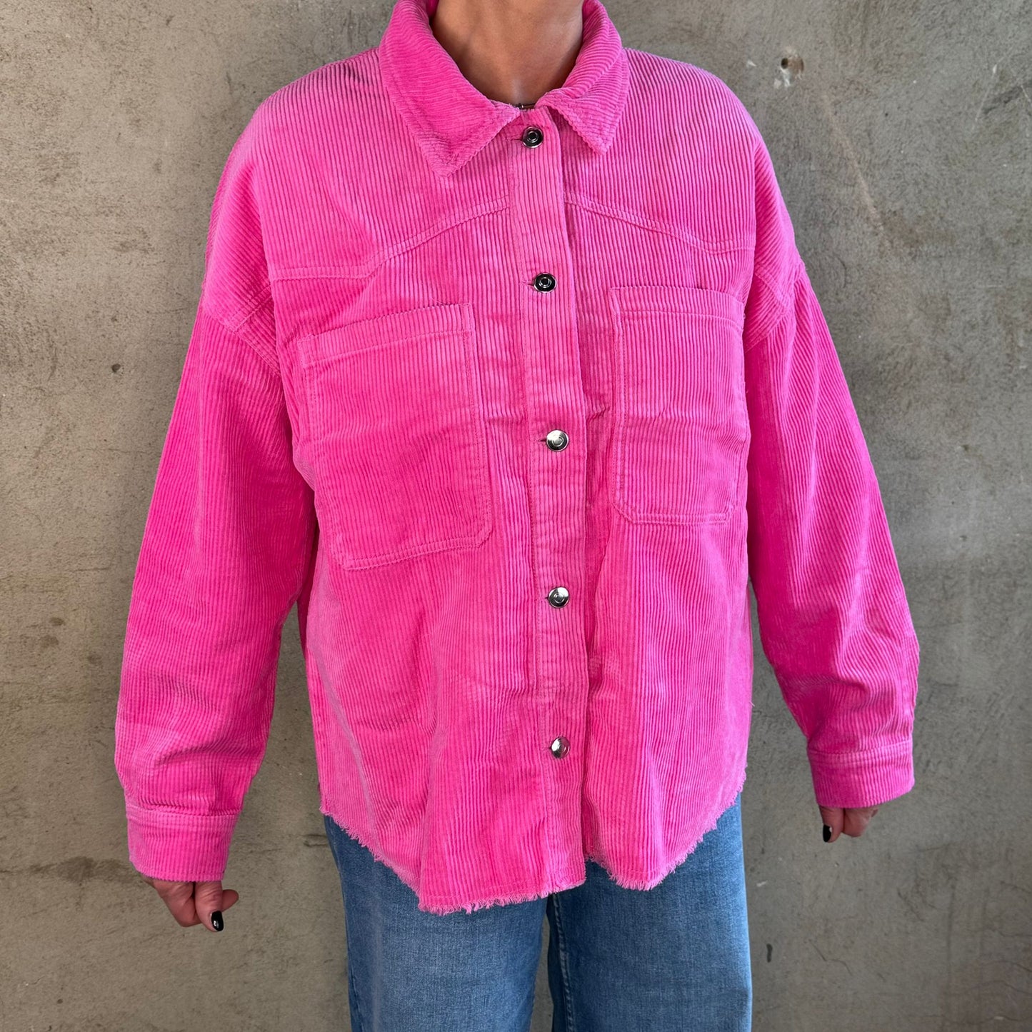 Only Latty Cord Jacke Pink