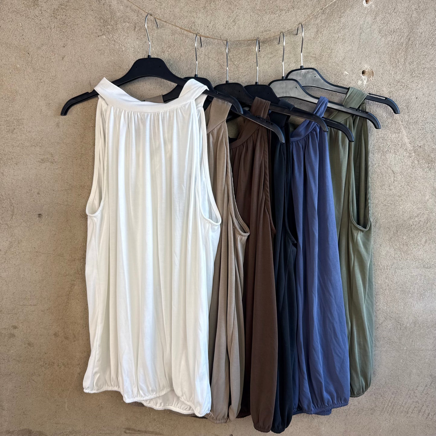 American Neck Top Light Taupe