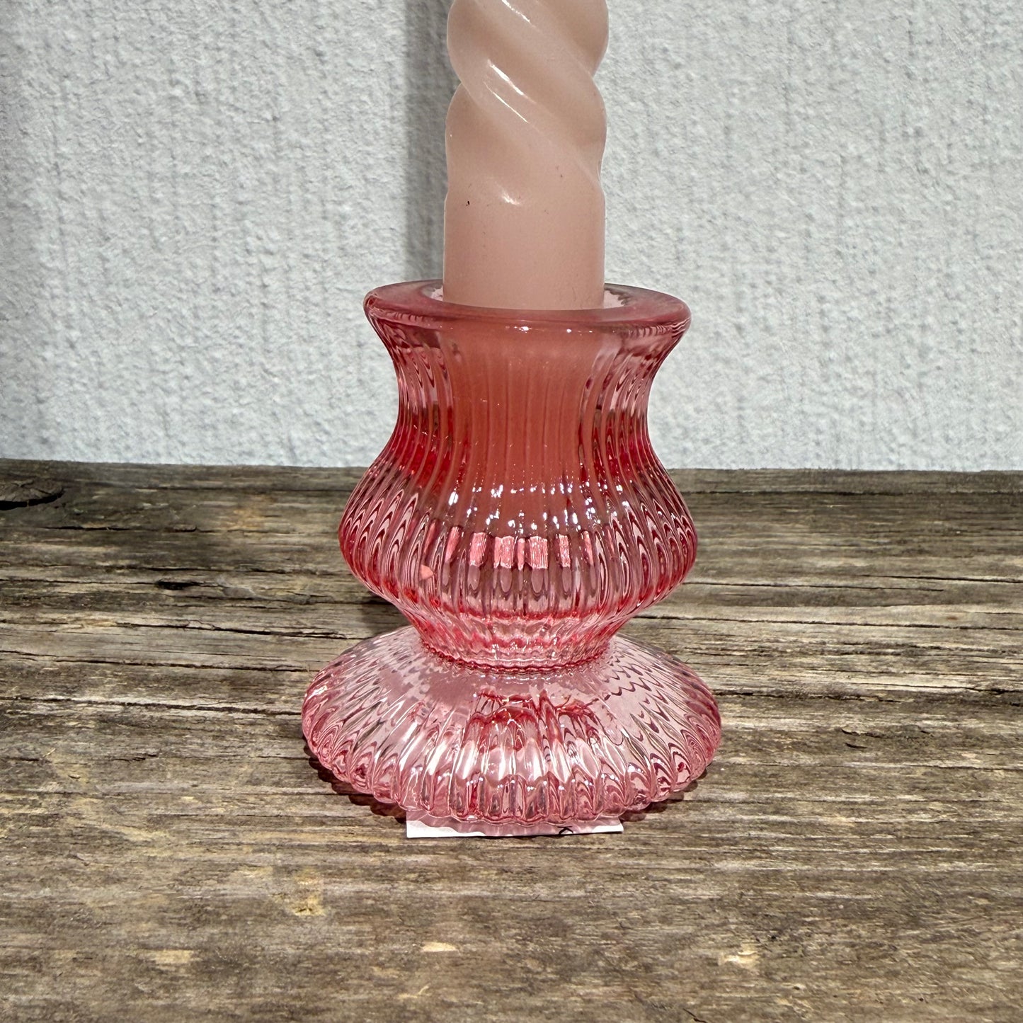 Glas Kerzenhalter Rosa