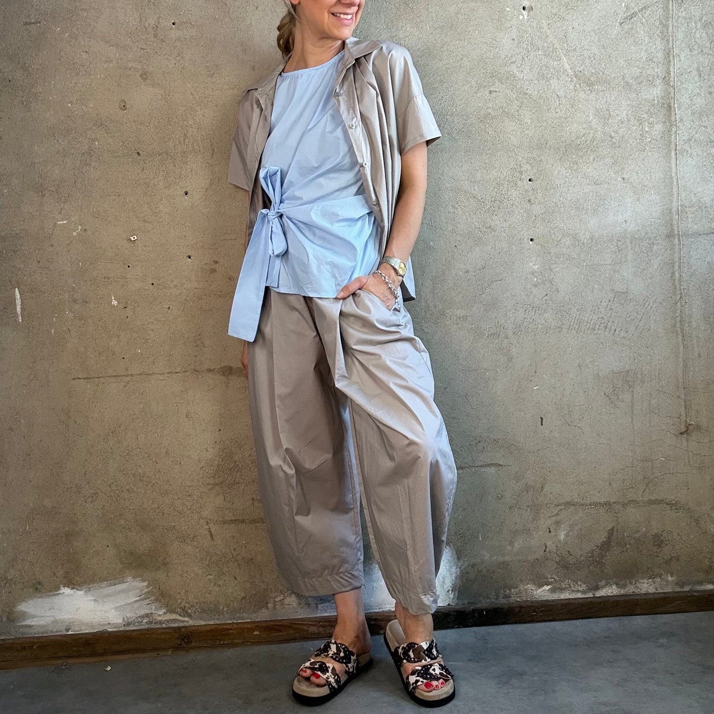 Bluse Kurzarm Popeline