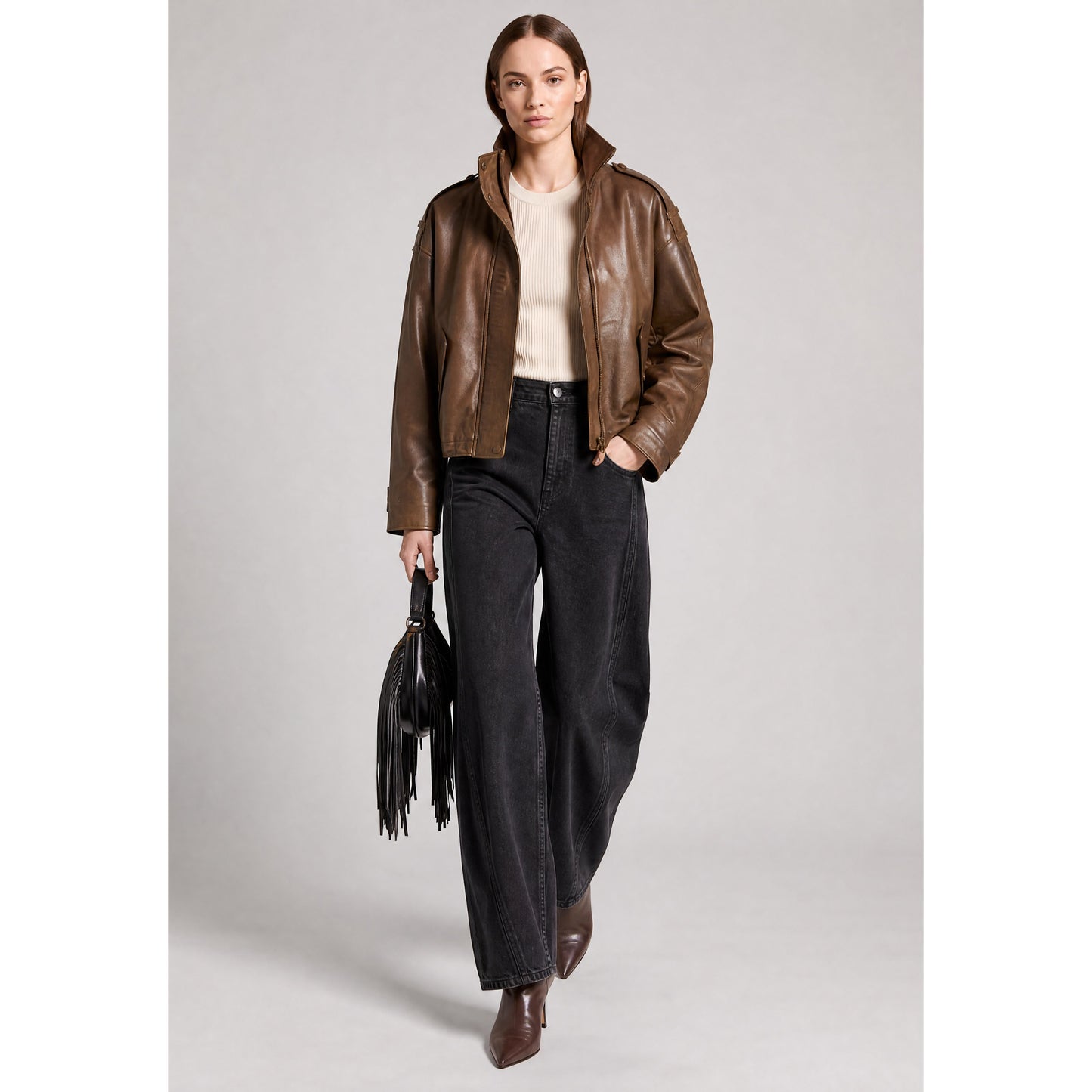 Ricano Oversized Lederjacke