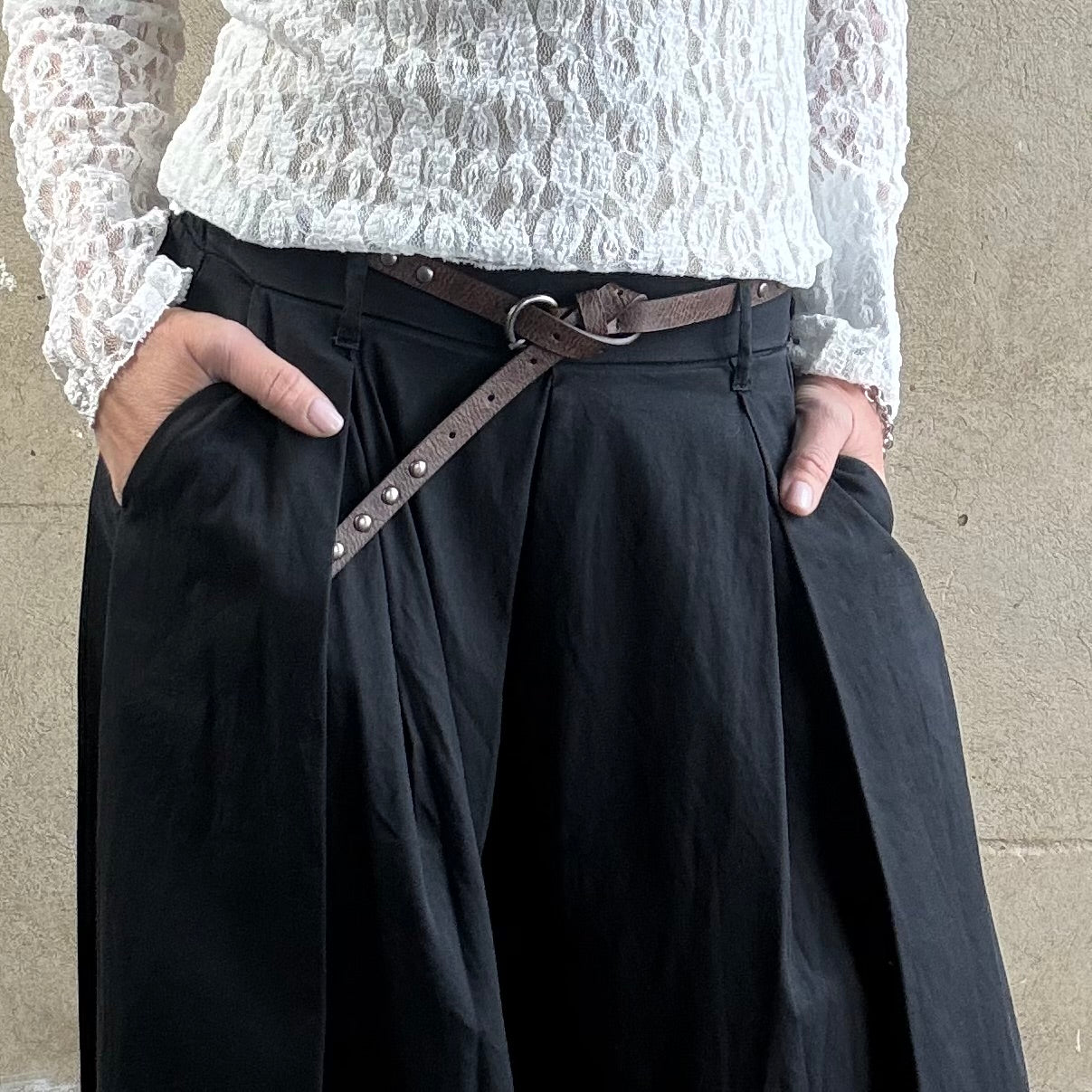 Wideleg Trouser Black